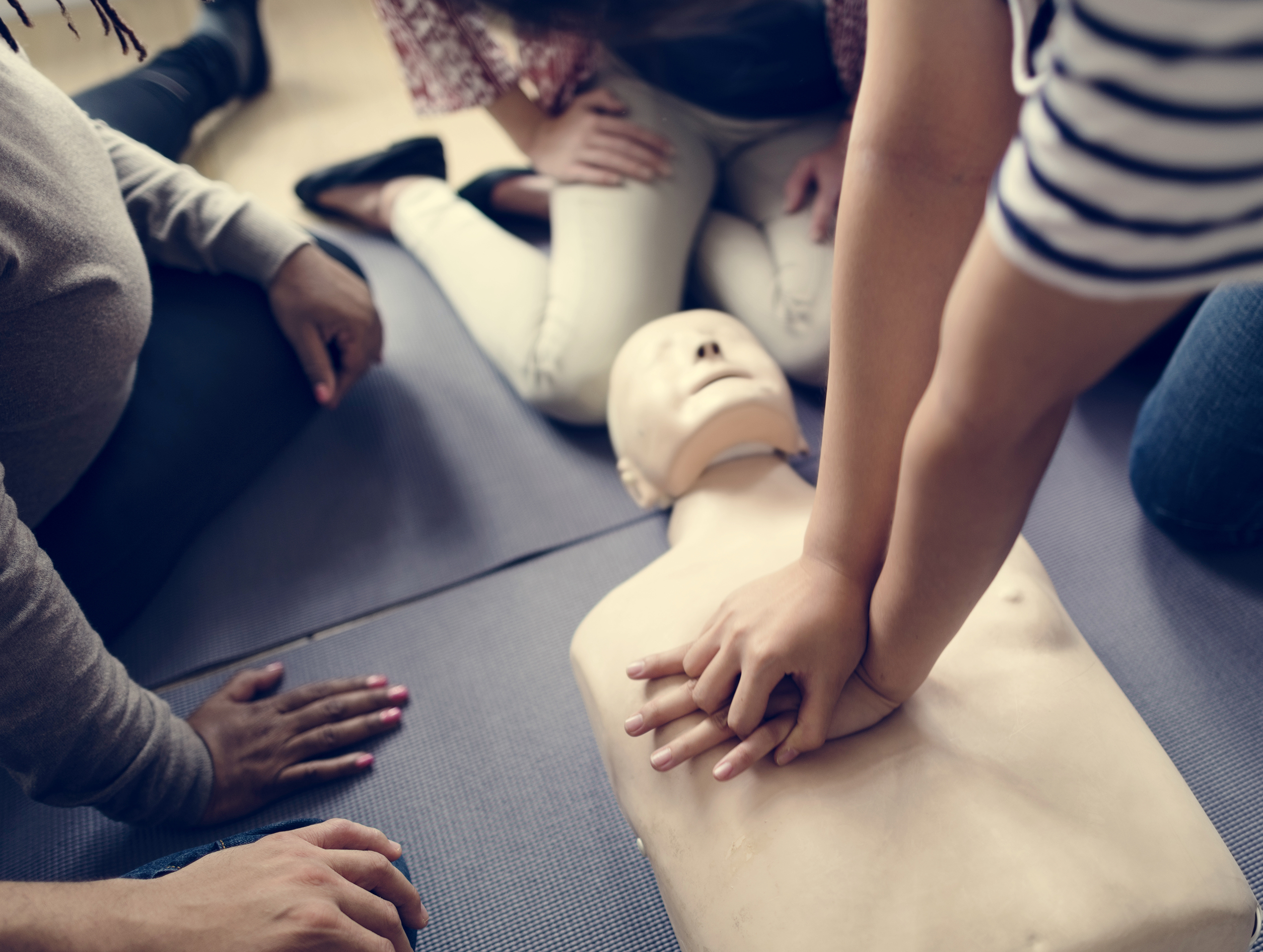 CPR First Aid Training Concept